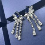 925 Silver Lab-Created Blue Sapphire Earrings - Model ZHF-E1445B - Image 5