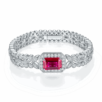 925 Silver Ruby Bracelet - Model ZHF-L1386R