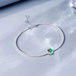 925 Silver Cultured Emerald Bracelet ZHF-L1725 - Image 2