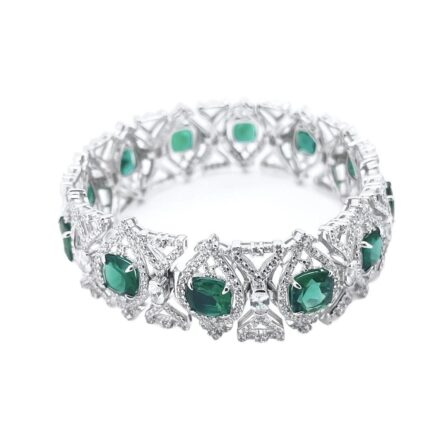 S925 Silver Cultured Emerald Bracelet ZHF-L202077
