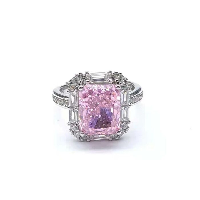 925 Silver Pink Cubic Zirconia Ring - Model ZHFR0012-2 - Image 2