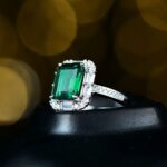 Lab-Created Emerald Ring in 925 Silver - Model ZHFR0012 - Image 3