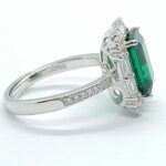 Lab-Created Emerald Ring in 925 Silver - Model ZHFR0012 - Image 5