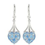 925 Silver Blue Earrings - Model ZHF-R1267