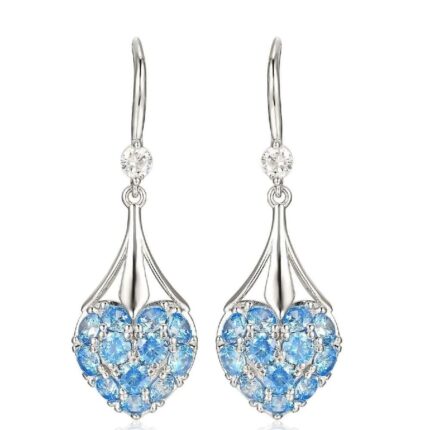 925 Silver Blue Earrings - Model ZHF-R1267