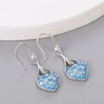 925 Silver Blue Earrings - Model ZHF-R1267 - Image 3