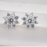 925 Silver Moissanite Earrings - ZHFE1550G - Image 2