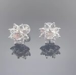 925 Silver Moissanite Earrings - ZHFE1550G - Image 3