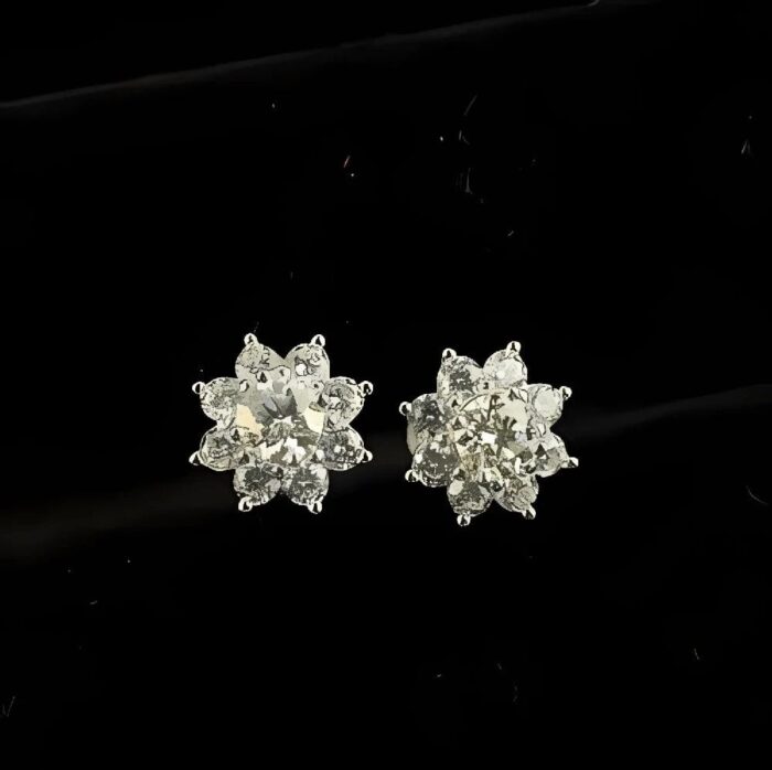 925 Silver Moissanite Earrings - ZHFE1550G - Image 4