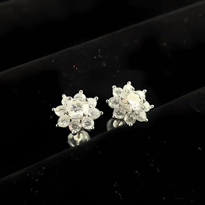 925 Silver Moissanite Earrings - ZHFE1550G - Image 5