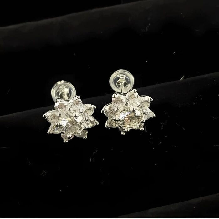 925 Silver Moissanite Earrings - ZHFE1550G - Image 6