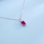 925 Silver Lab-Created Ruby Necklace - Small Edition A73-P1917997R - Image 5