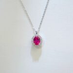 925 Silver Cultured Ruby Necklace AP0317R-1 - Image 2