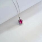 925 Silver Cultured Ruby Necklace AP0317R-1 - Image 3