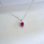 925 Silver Cultured Ruby Necklace AP0317R-1 - Image 4