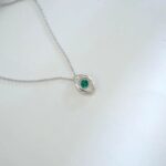 925 Silver Lab-Created Emerald Dynamic Necklace - Model LP0272R - Image 5