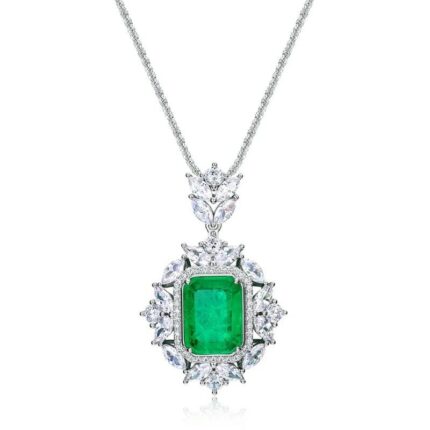 925 Silver Glass Necklace - P0149