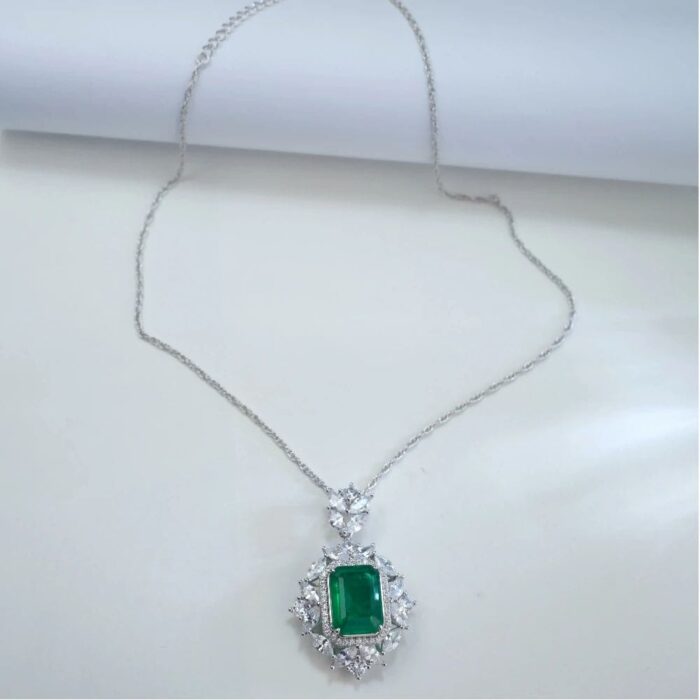 925 Silver Glass Necklace - P0149 - Image 6