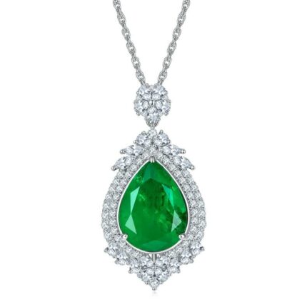 925 Silver Glass Necklace - P0168