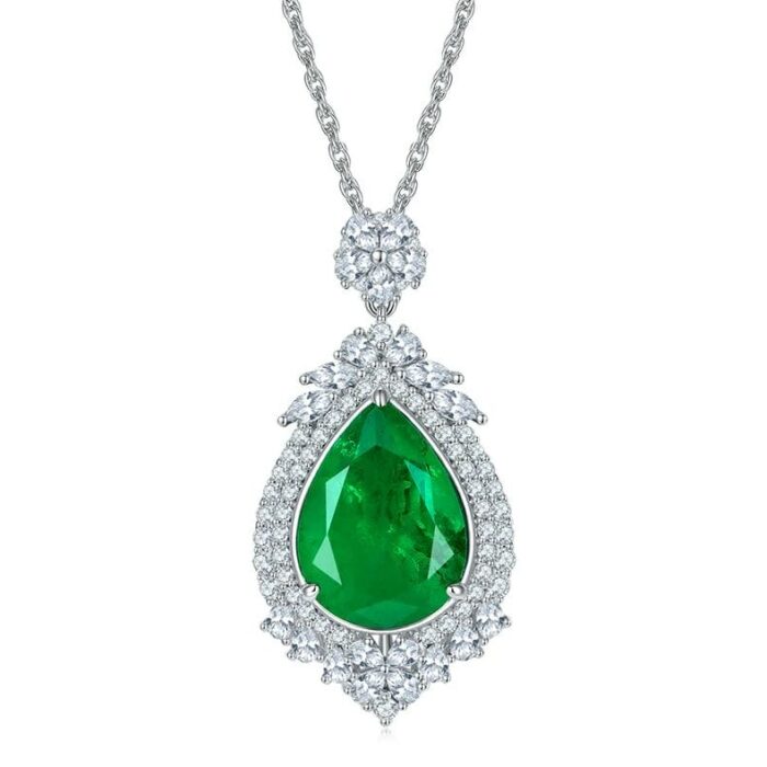 925 Silver Glass Necklace - P0168 - Image 1