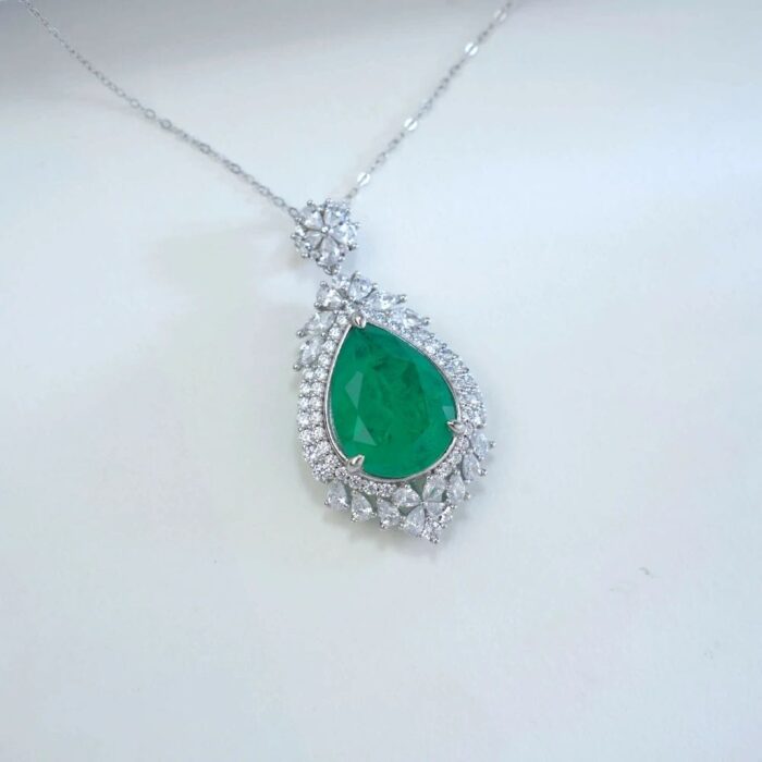 925 Silver Glass Necklace - P0168 - Image 2