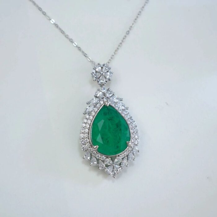 925 Silver Glass Necklace - P0168 - Image 3