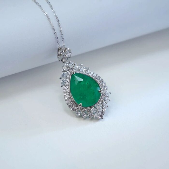 925 Silver Glass Necklace - P0168 - Image 5