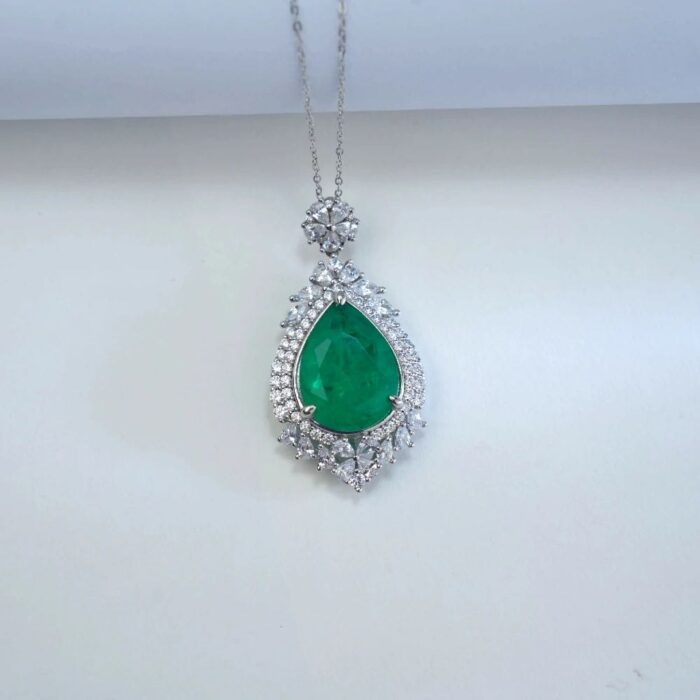 925 Silver Glass Necklace - P0168 - Image 6