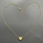 925 Silver Cubic Zirconia Yellow Heart Necklace P0676Y - Image 3