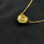 925 Silver Cubic Zirconia Yellow Heart Necklace P0676Y - Image 5