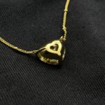 925 Silver Cubic Zirconia Yellow Heart Necklace P0676Y - Image 6