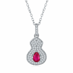 925 Silver Cultured Ruby Necklace P5507R
