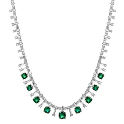 925 Emerald Pendant Necklace - ZHF-P0836