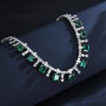 925 Emerald Pendant Necklace - ZHF-P0836 - Image 3
