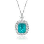 925 Silver Paraiba Color Necklace ZHF-P1314-1