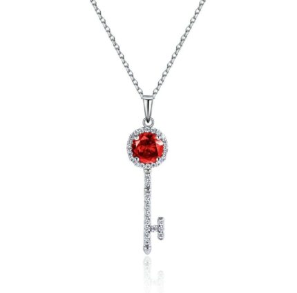 925 Silver Cultured Ruby Necklace ZHF-P1720R