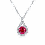 925 Silver Cultured Ruby Necklace ZHF-P5515R