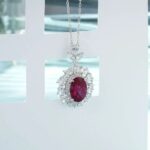 925 Silver Lab-Created Ruby Necklace - Model ZHF-R1337R - Image 3