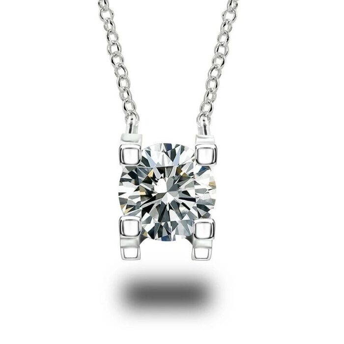 925 Silver Moissanite Necklace ZHF0110-1 - Image 1